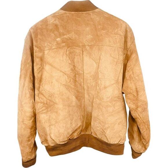 Roundtree & Yorke | Tan Suede Leather Bomber Jacket Size L | EUC - Picture 8 of 12